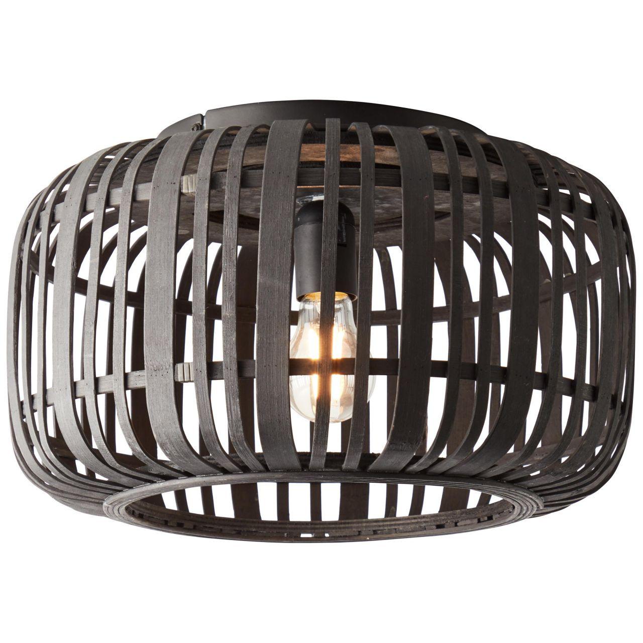 DECKENLEUCHTE Woodrow 97167/76 - Schwarz, Holz (40/40/22.9cm) - Brilliant