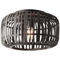 DECKENLEUCHTE Woodrow 97167/76 - Schwarz, Holz (40/40/22.9cm) - Brilliant
