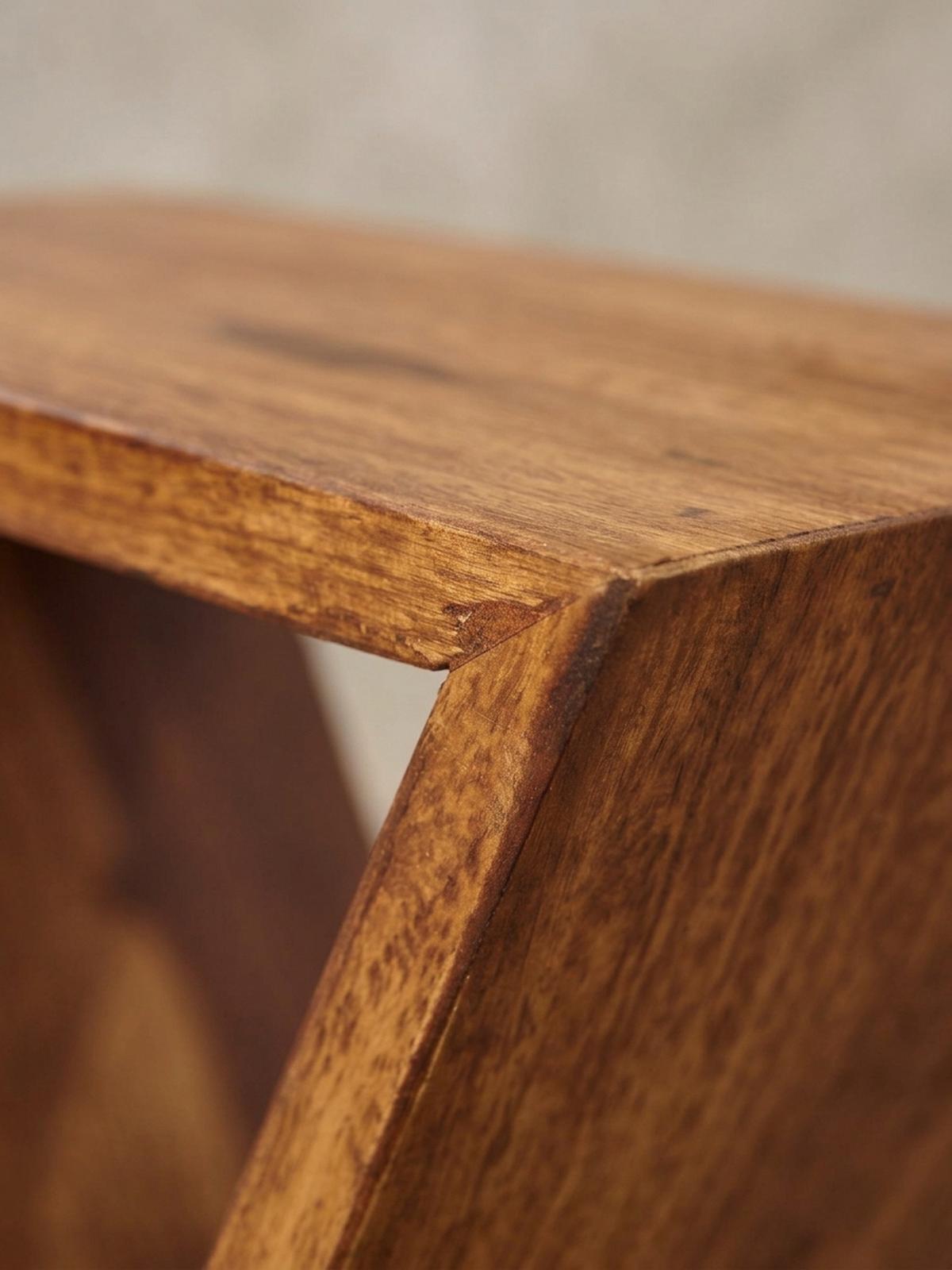 BEISTELLTISCH – Massivholz Braun X-Gestell mit 2 Ablagen - Braun, Holz (30/43/60cm) - KADIMA DESIGN