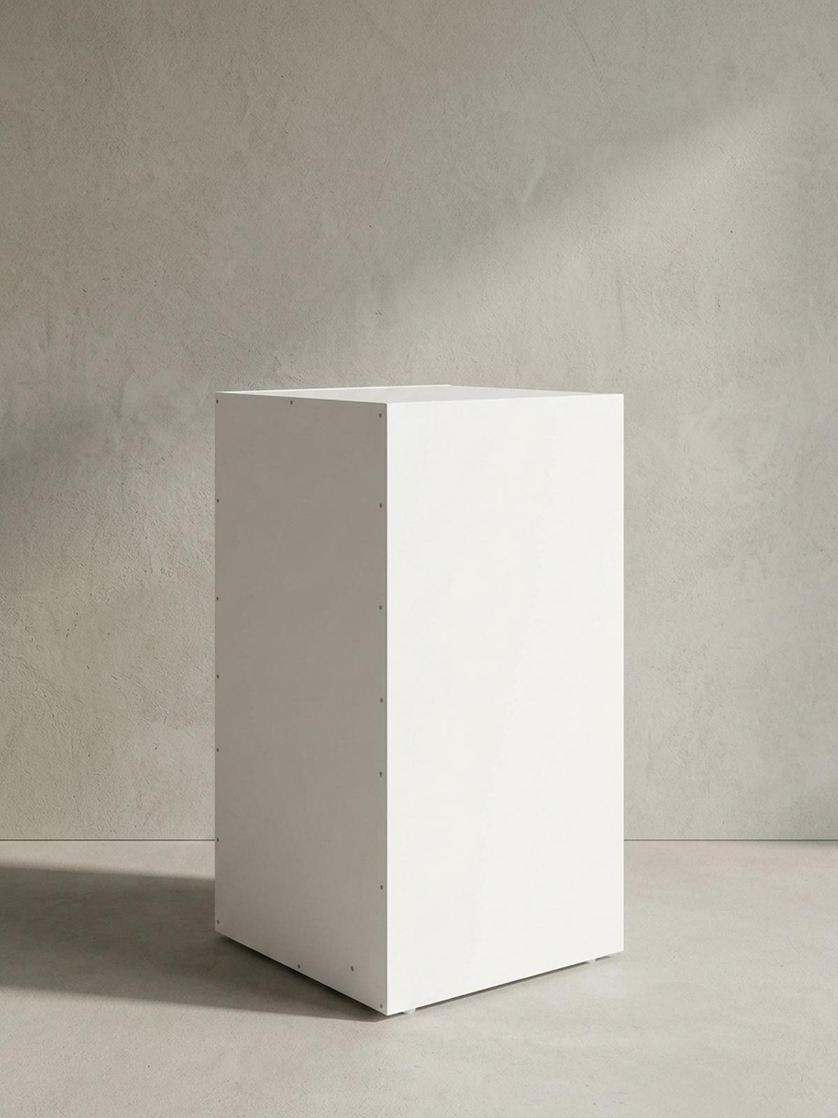 REGAL Melamin 2 Fächer Kompakt CERVINO, Weiß 30x30x60 cm - Weiß, Holz (30/60/30cm) - KADIMA DESIGN