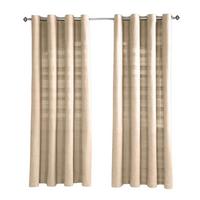 ÖSENVORHANG Rajput blickdicht 2er-Set, 137/137 cm - Naturfarben, Textil (137/137cm) - Homescapes