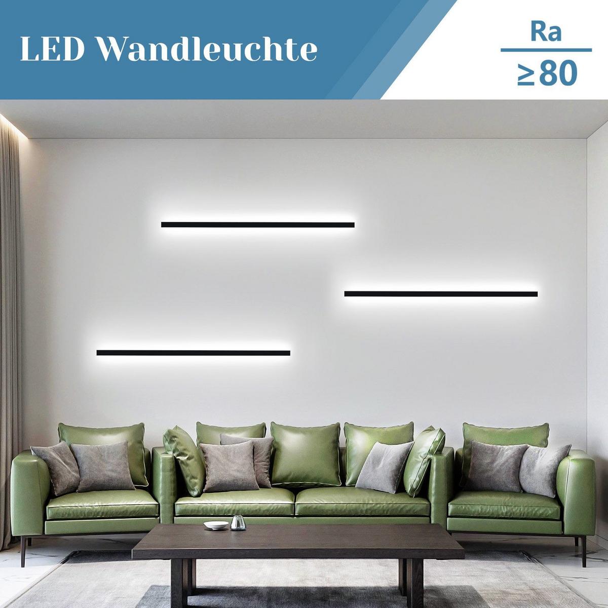 LED WANDLEUCHTE Martina - Schwarz, Metall (4/3/100cm) - Nettlife