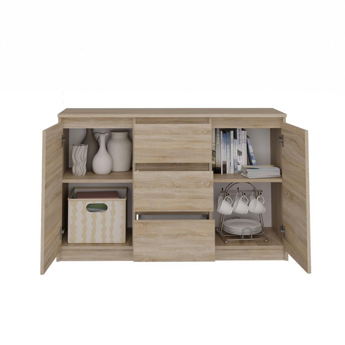 KOMMODE Sonoma Eiche 120/75/40 - Sonoma Eiche, Holzwerkstoff (120/75/40cm) - RAUMHIRSCH FURNITURE