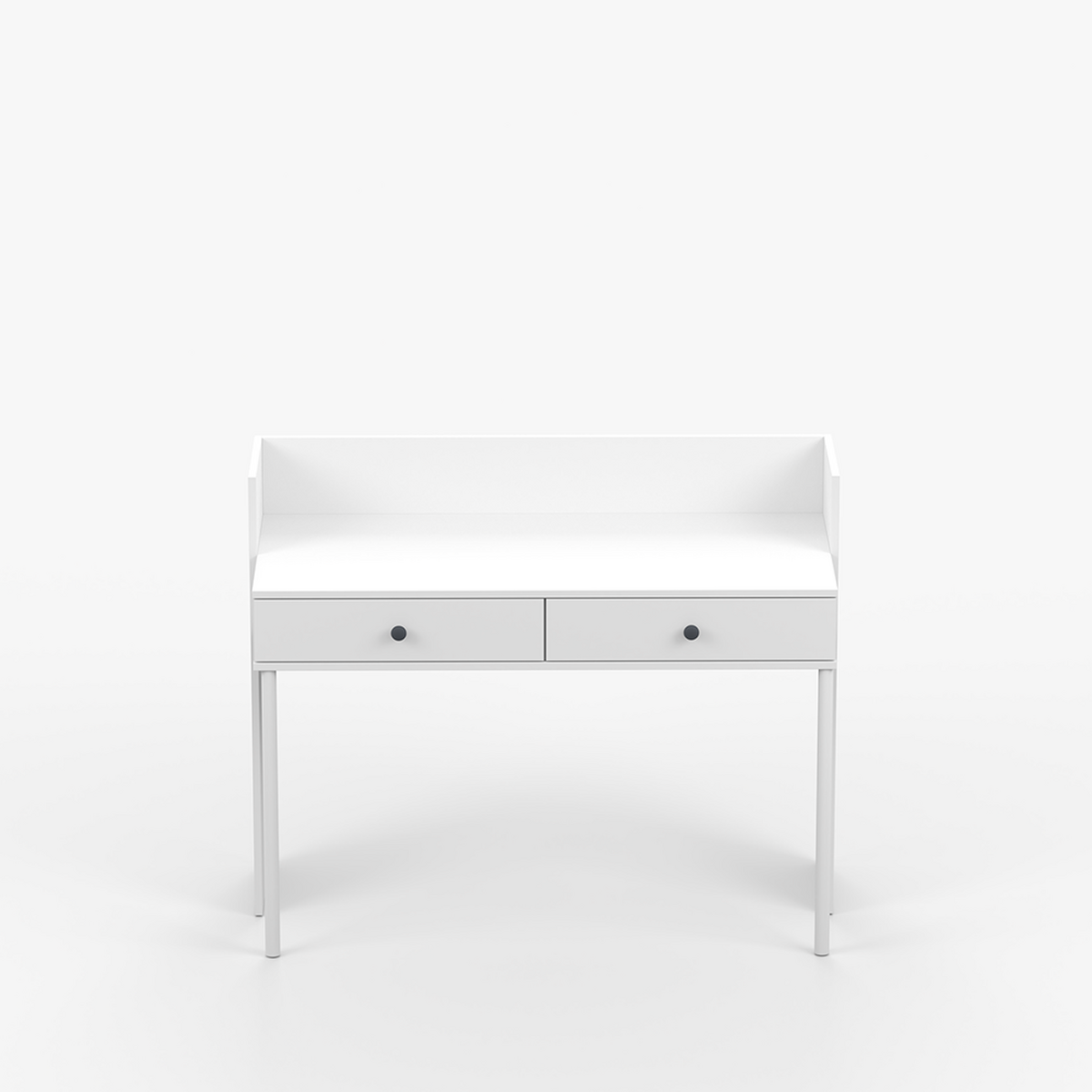 SCHREIBTISCH OLAF I 115/77/53cm Weiß, Griff Anthrazit - Anthrazit/Weiß, Holzwerkstoff/Metall (115/77/53cm) - imoebel24
