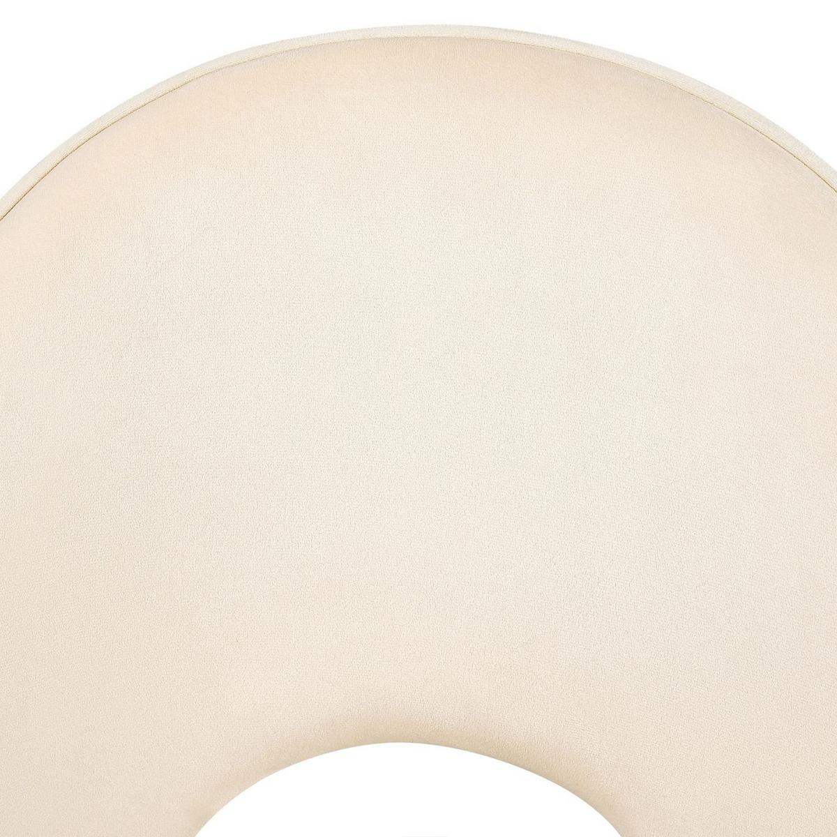 ESSZIMMERSTUHL 2er-Set Samtstoff Beige Magalia - Beige, Textil/Metall (47/84/45cm) - Beliani