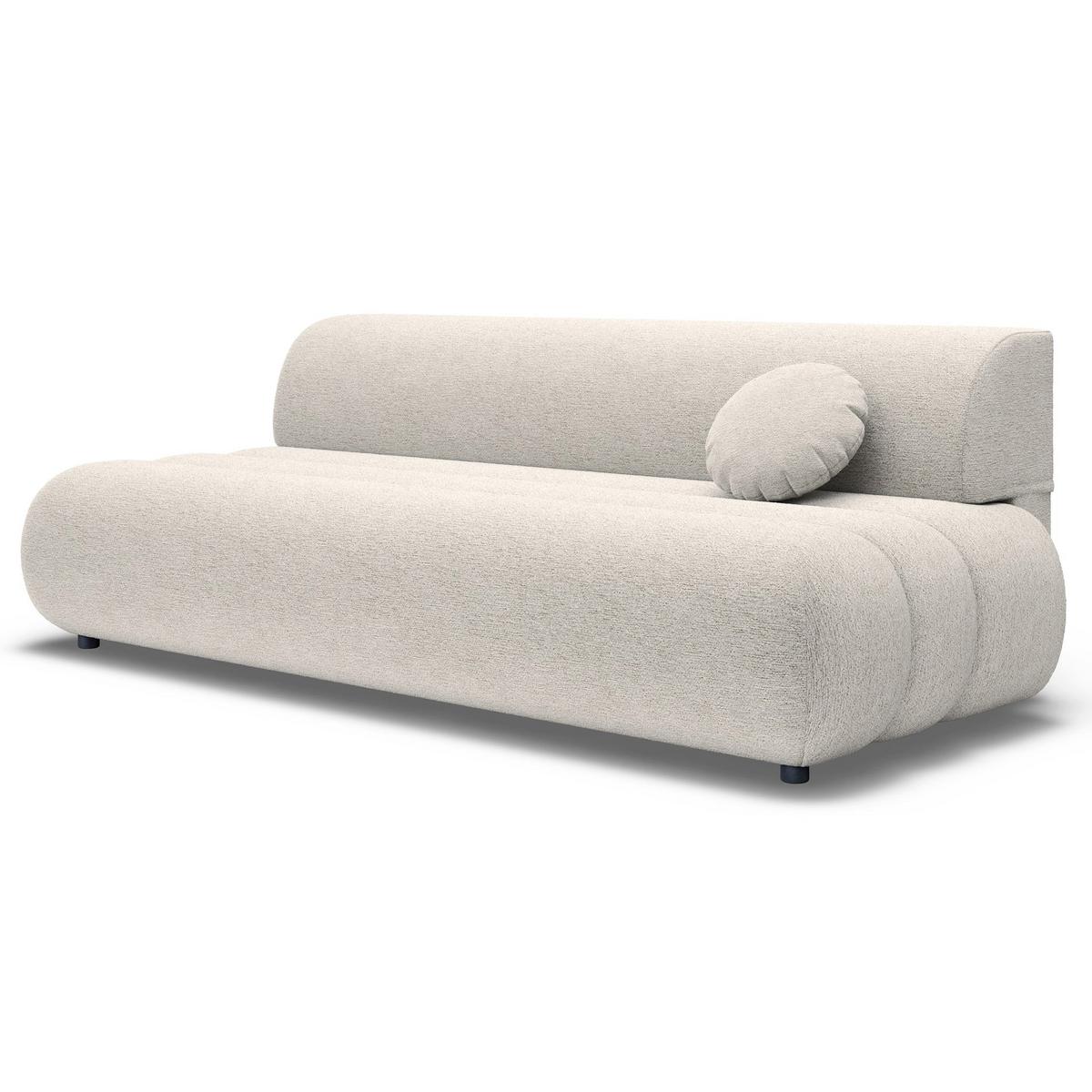 SCHLAFSOFA Arione 214 cm - Ecru/Schwarz, Kunststoff/Textil (214/74/104cm) - Selsey