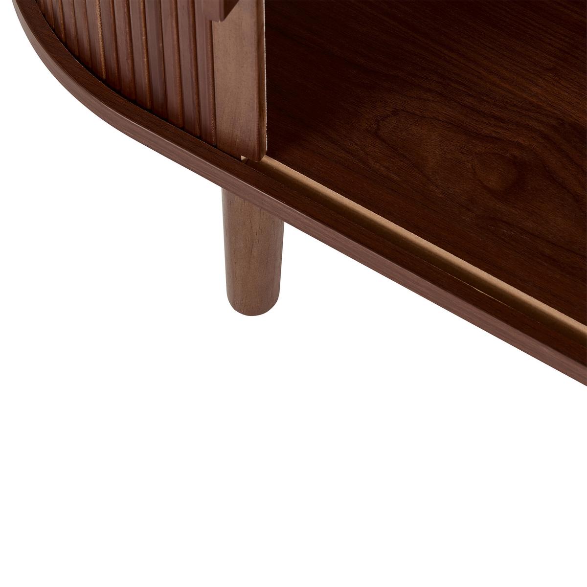 SIDEBOARD mit 2 Türen Dunkelbraun Sorell - Braun, Holz/Holzwerkstoff (120/73/40cm) - Beliani