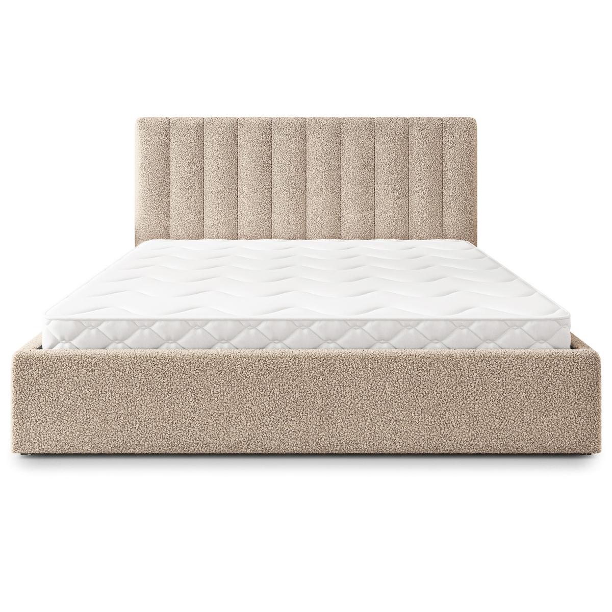 POLSTERBETT DEMERA Q 160x200 cm mit Bettkästen - Beige - Beige, Holz (160/200cm) - MASSENO
