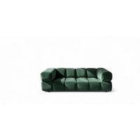 SOFA 3-sitzer Blanche In Bluvel - Grün, Holzwerkstoff/Textil (240/70/96cm) - Fun Möbel
