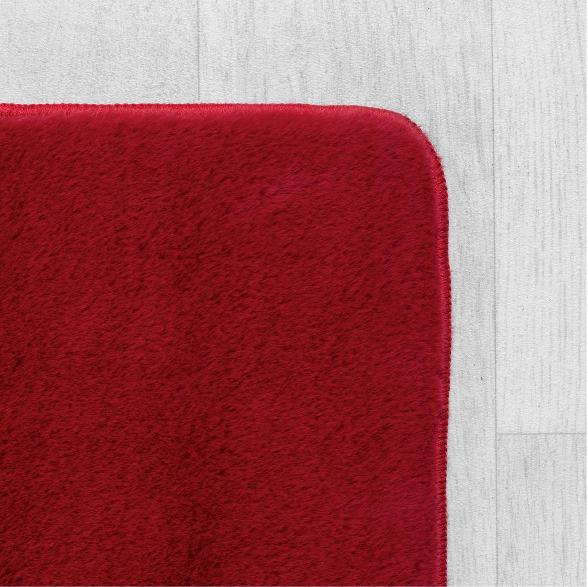KURZFLORTEPPICH Waschbar ISAR, einfarbig, Rot, Ø 80 cm - Rot, Textil (80/80cm) - KADIMA DESIGN