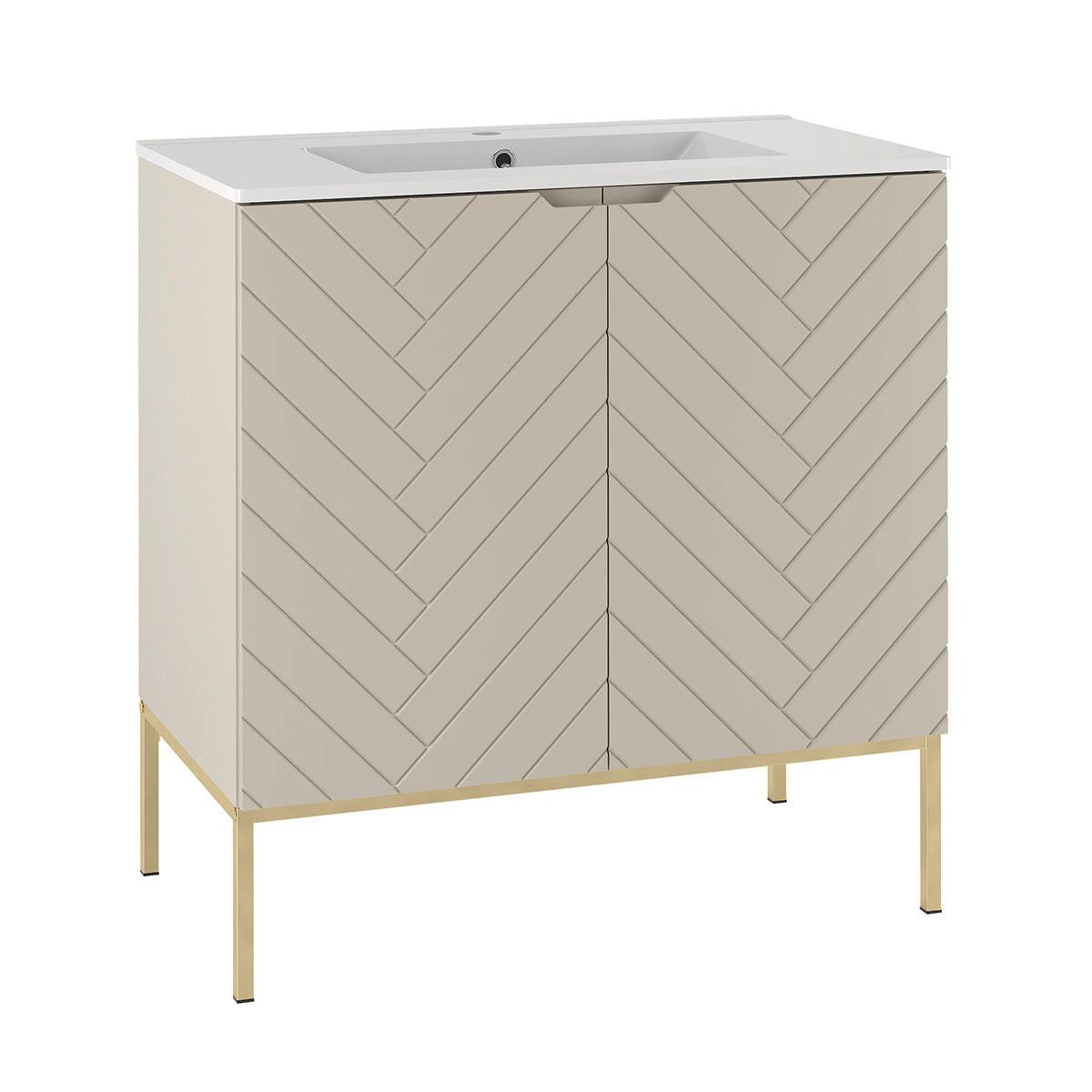 WASCHTISCH 80cm Daria Kaschmir - Kaschmir, Holzwerkstoff (80/82/45.8cm) - Petits-meubles