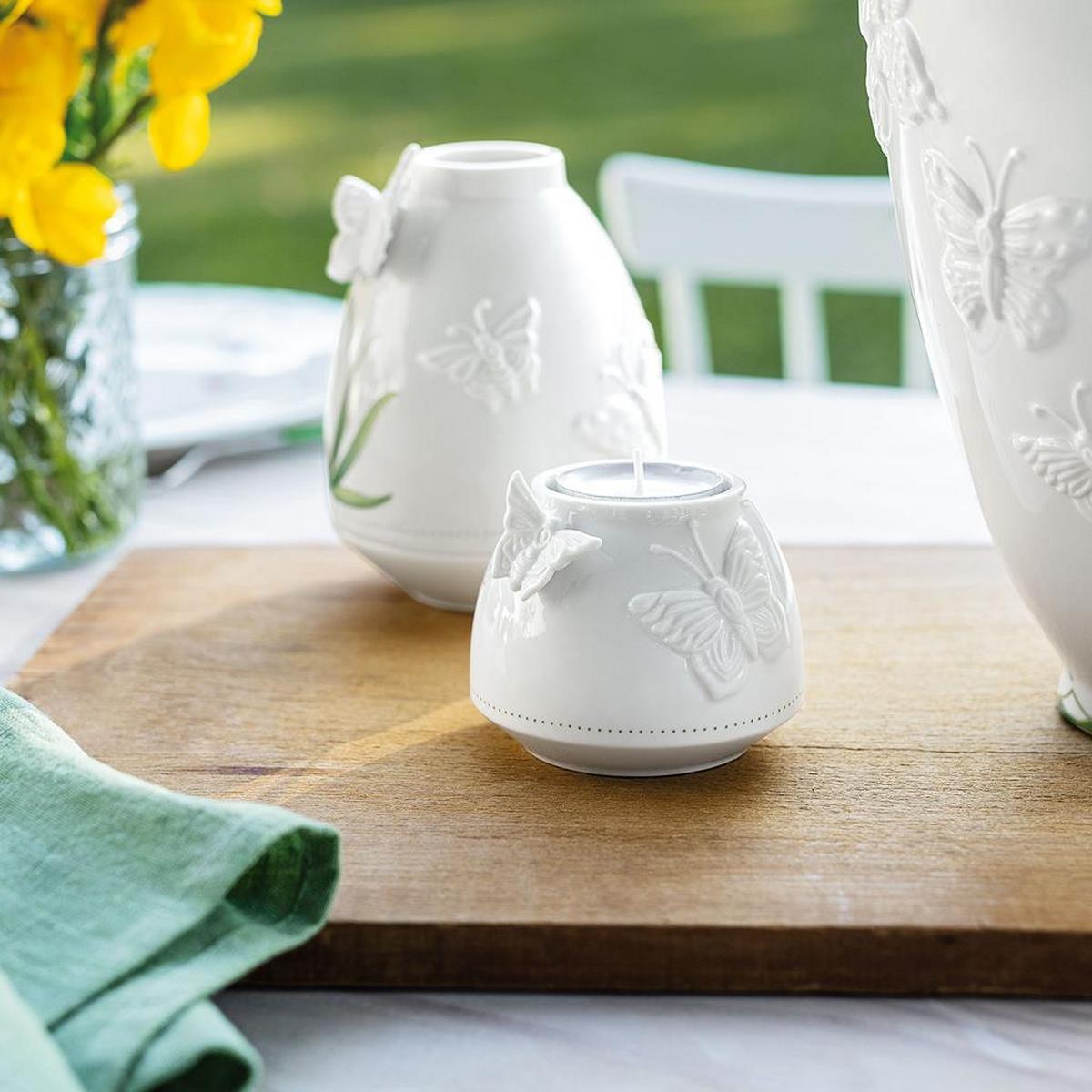 TEELICHTHALTER Colourful Spring weiß ø 8 cm - Weiß, Keramik (8/7/8cm) - Villeroy & Boch