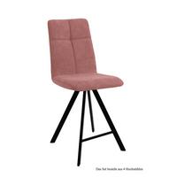 THEKENSTUHL drehbar (4er-Set) Drucill 47x109x60 Schwarz/Rosewood - Dunkelrosa/Schwarz, Kunststoff (60/109/47cm) - 58aufmkessel