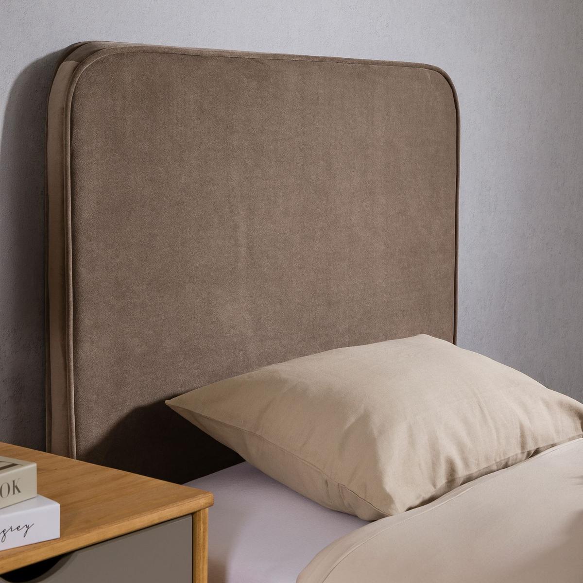 KOPFTEIL LUNAR 90x190 cm greige - Greige, Textil (90/68/6cm) - IDIMEX