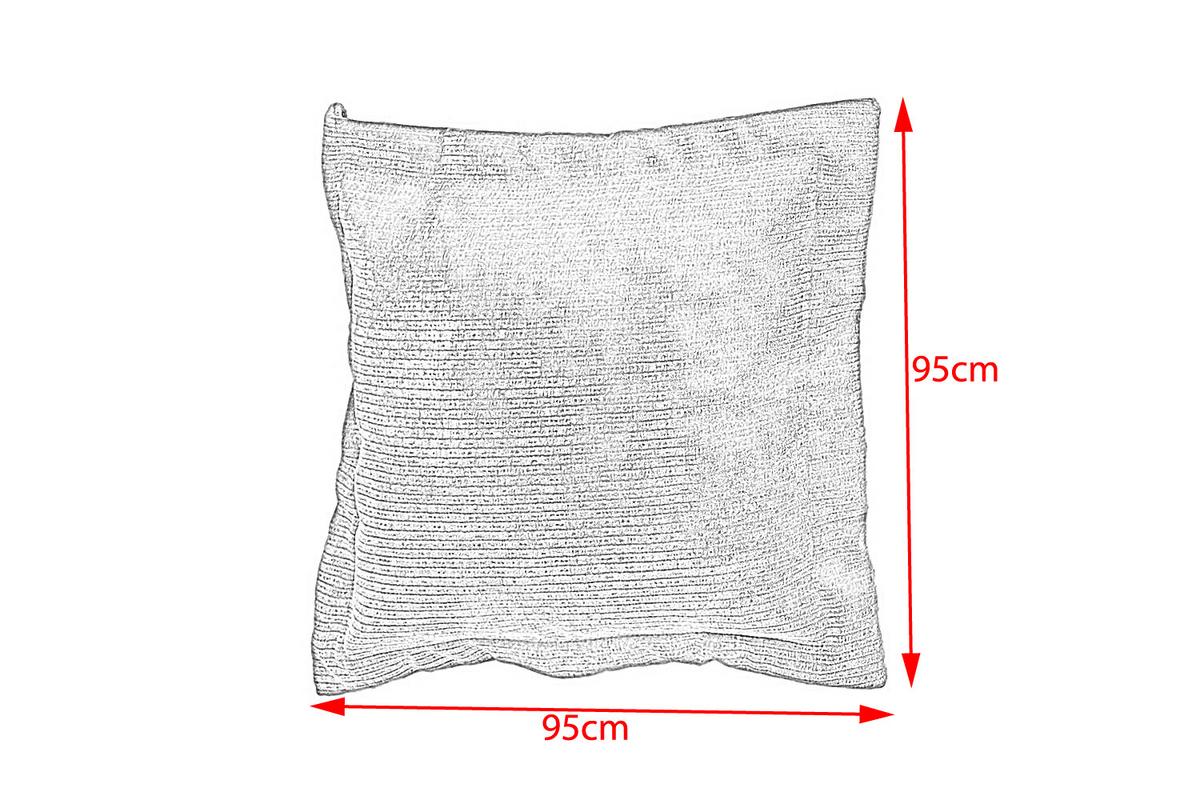 FLATTERKISSEN GROSS SEPHI Anthrazit Cord - Anthrazit, Textil (95/95cm) - KAWOLA