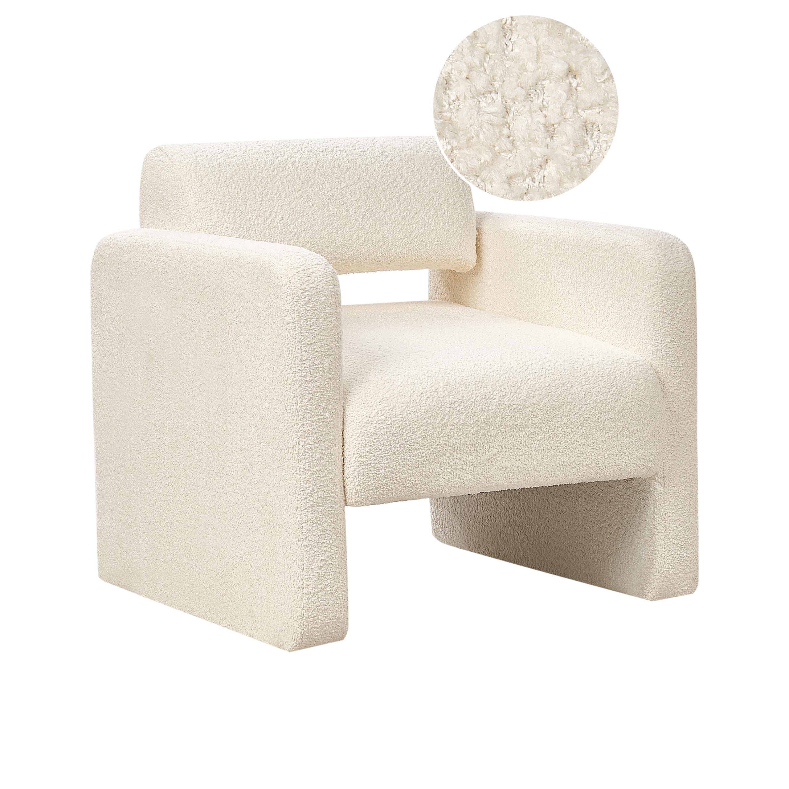 SESSEL Cremeweiß Hallsberg - Weiß, Textil (80/76/80cm) - Beliani