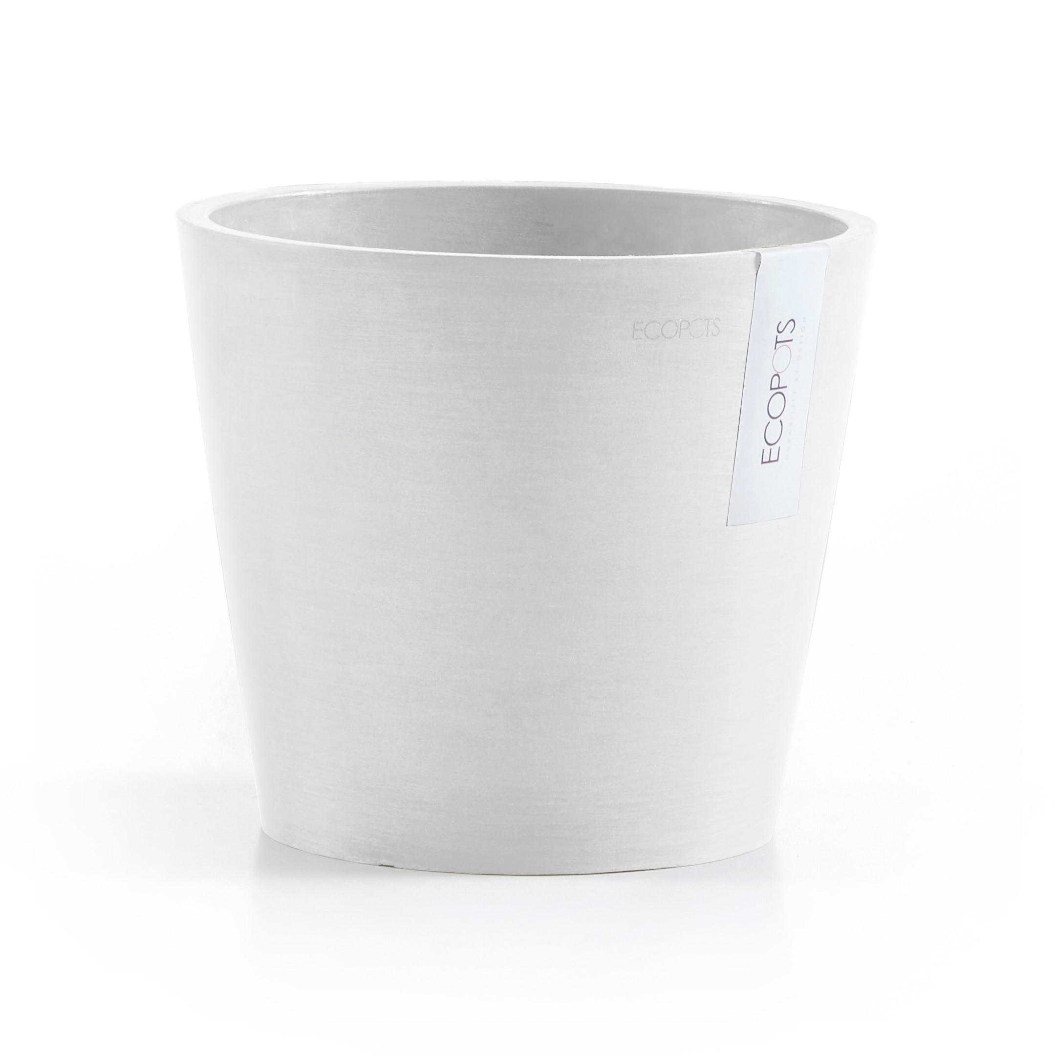 BLUMENTOPF mit Wasserreservoir Amsterdam 20/17,2 cm Weiß - Weiß, Kunststoff (20/17.2cm) - Ecopots