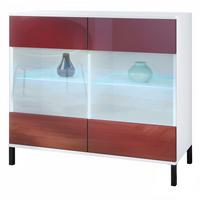 KOMMODE Bari Bordeaux Hochglanz - Bordeaux, Holzwerkstoff (92.5/83.5/35cm) - Vladon