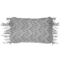 DEKOKISSEN Hellgrau 30/45 cm Kirikkale - Hellgrau, Naturmaterialien/Textil (30/45cm) - Beliani