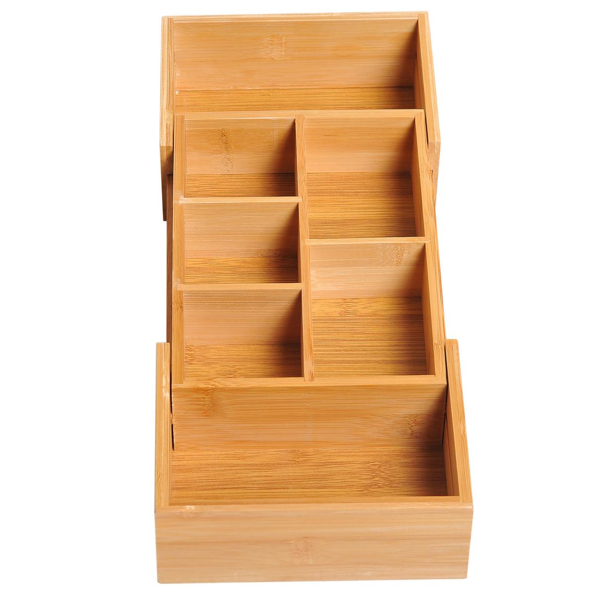 AUFBEWAHRUNGSBOX Bambus Natur - Naturfarben, Holz (17.6/7/24.6cm) - HOMCOM
