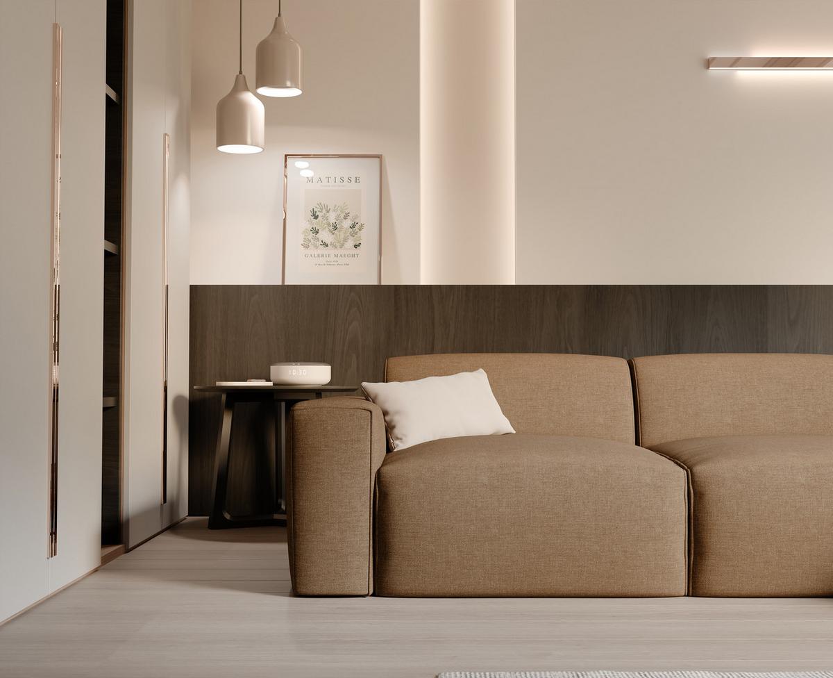 ECKSOFA DOVE Rechts Chenille-Stoff in Braun - Braun, Kunststoff/Textil (313/162cm) - Idohome