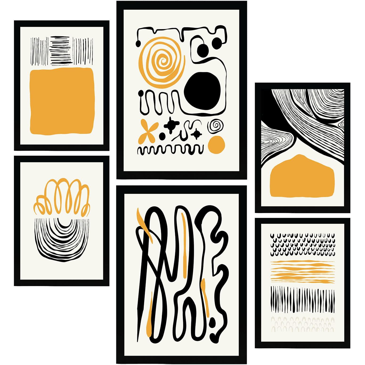 POSTER Set Mit 6 In Schwarzer Tinte Emotionen A3 & A4 Rahmenlos - Klar, Papier (29/3cm) - Nacnic