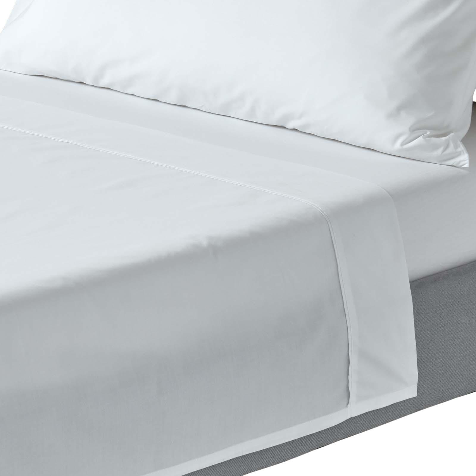 BETTLAKEN ohne Gummizug, Ägyptische Baumwolle, Fadendichte 200 - Weiß, Textil (230/255cm) - Homescapes