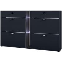 SCHUHSCHRANK Today Fronten in Schwarz matt - Schwarz, Holzwerkstoff (155.5/95/28cm) - Vladon