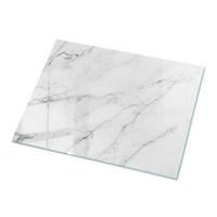 TISCHPLATTE 80x60 cm Marmoroberflächenmuster - Hellgrau, Glas (0.4/80/60cm) - TULUP