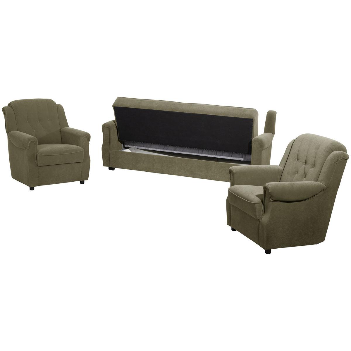 POLSTERSESSEL Kaylyn Flockstoff grün - Grün, Kunststoff (81/89/83cm) - 58aufmkessel