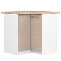 UNTERSCHRANK Weiß, Cappuccino Glanz 85/90/46 - Weiß, Holzwerkstoff (90/85/46cm) - RAUMHIRSCH FURNITURE