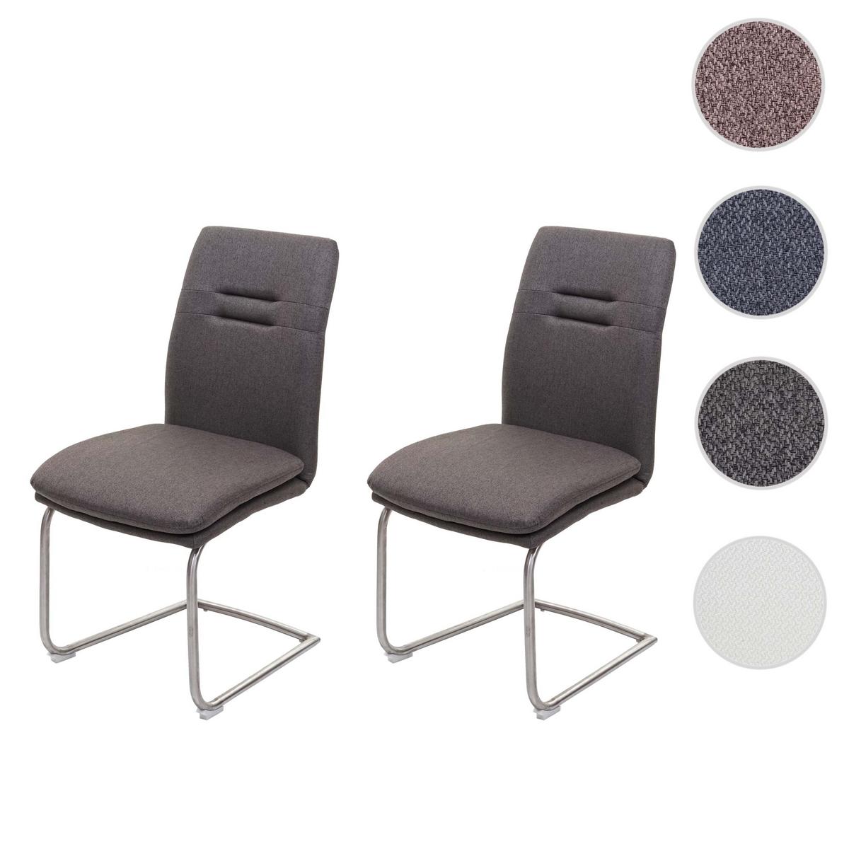 ESSZIMMERSTUHL Grau 2er-Set - Graubraun/Grau, Textil (47/92/57cm) - MCW