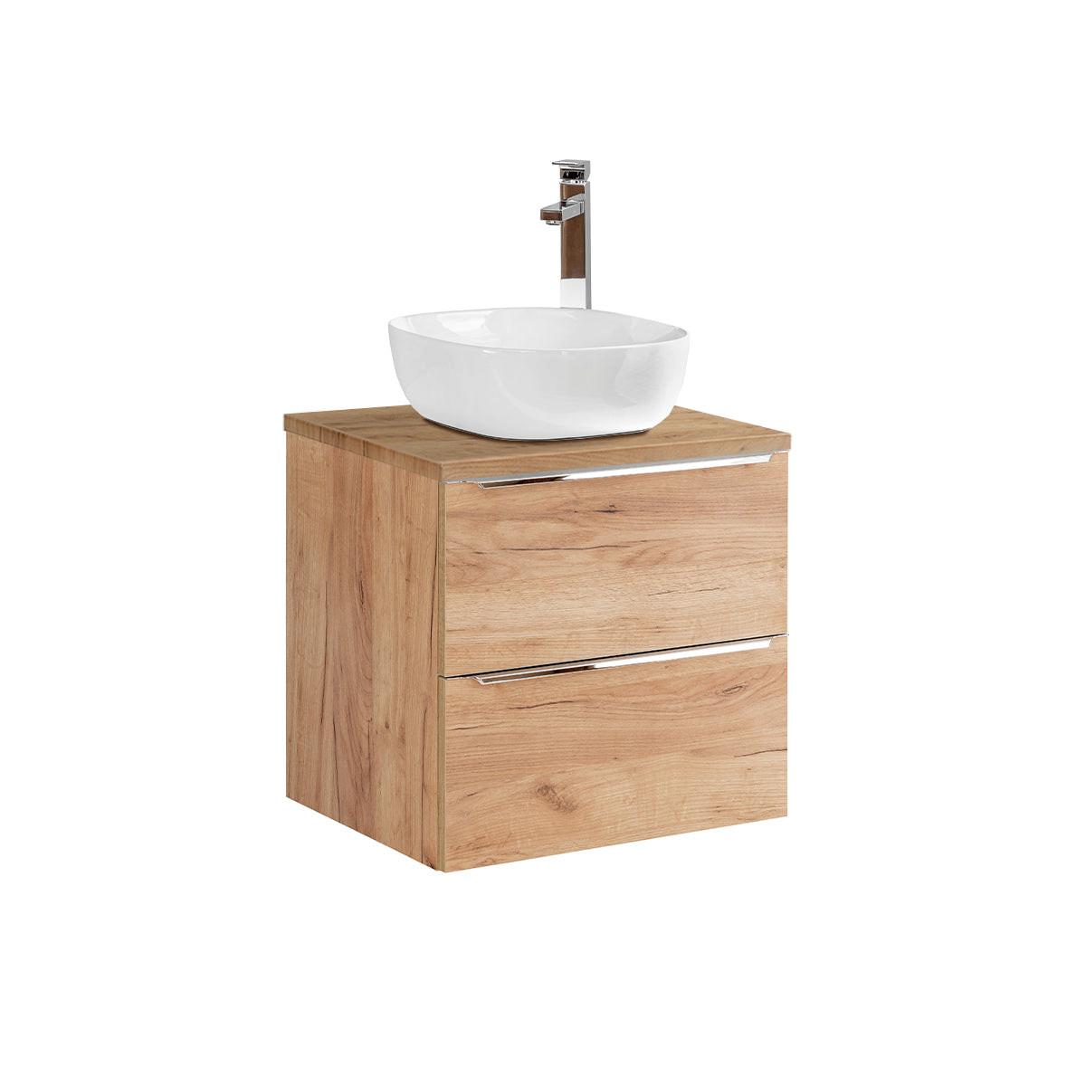 BADMÖBEL 60.4cm April 2er-Set Holz - Braun, Holzwerkstoff (60.4/59/46cm) - Petits-meubles