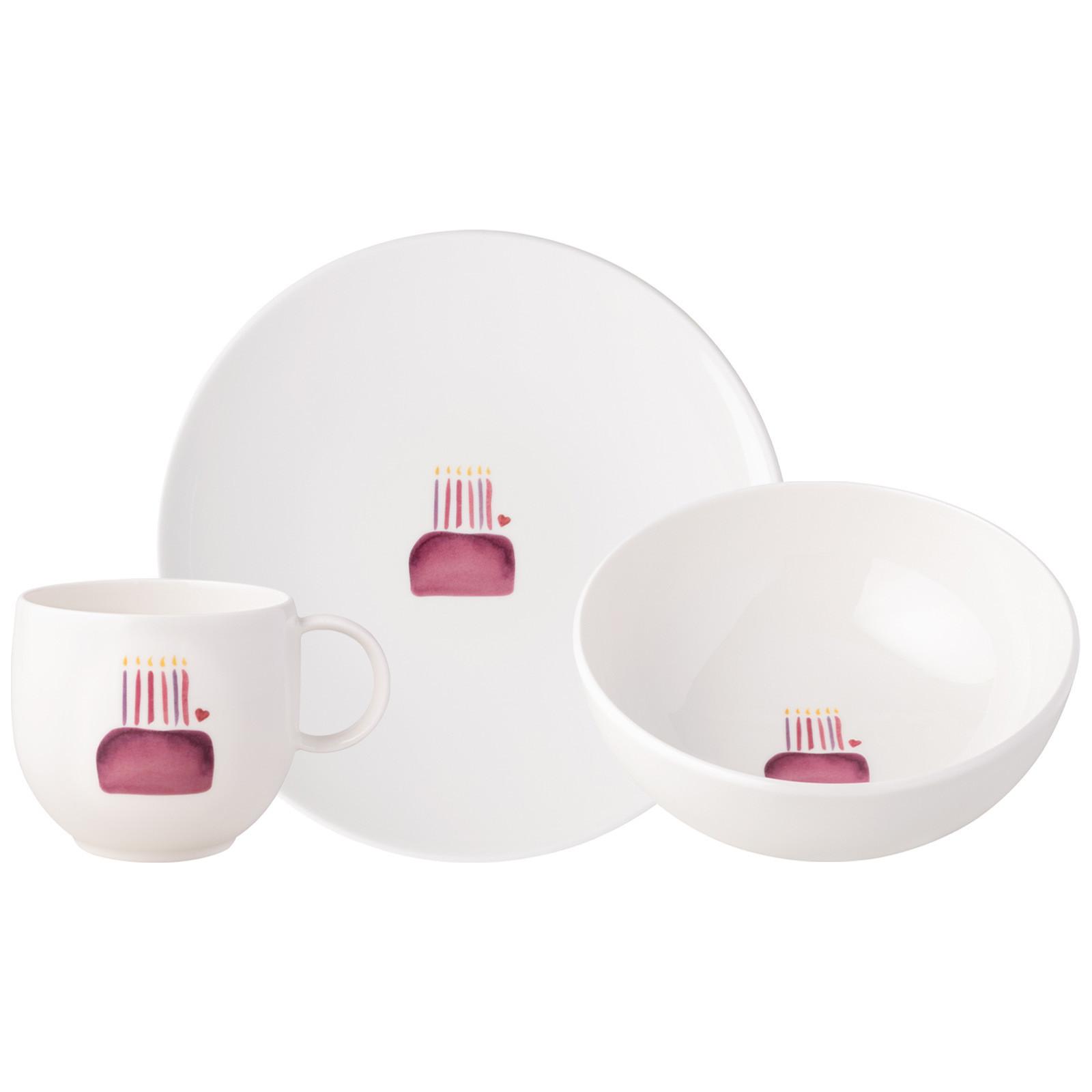 FRÜHSTÜCKSSET HAPPY BIRTHDAY With Love bunt 3-tlg. - Multicolor, Keramik (2/2/2cm) - Villeroy & Boch