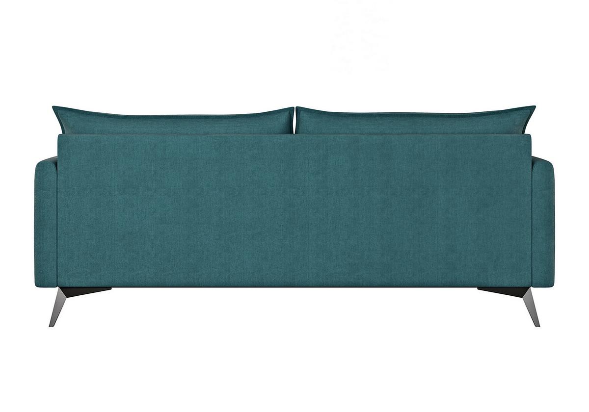 3-SITZER-SOFA Pulse Türkis Luxusmicrofaser - Türkis/Schwarz, Holz/Textil (199/86/91cm) - S-Style Möbel