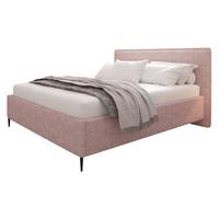 POLSTERBETT Puretta - Hellrosa/Schwarz, Holzwerkstoff/Textil (160/200cm) - MIRJAN24