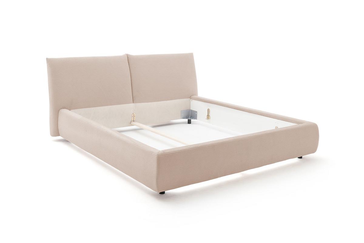 POLSTERBETT HENRY Taupe Cord - Taupe, Textil (200/200cm) - KAWOLA