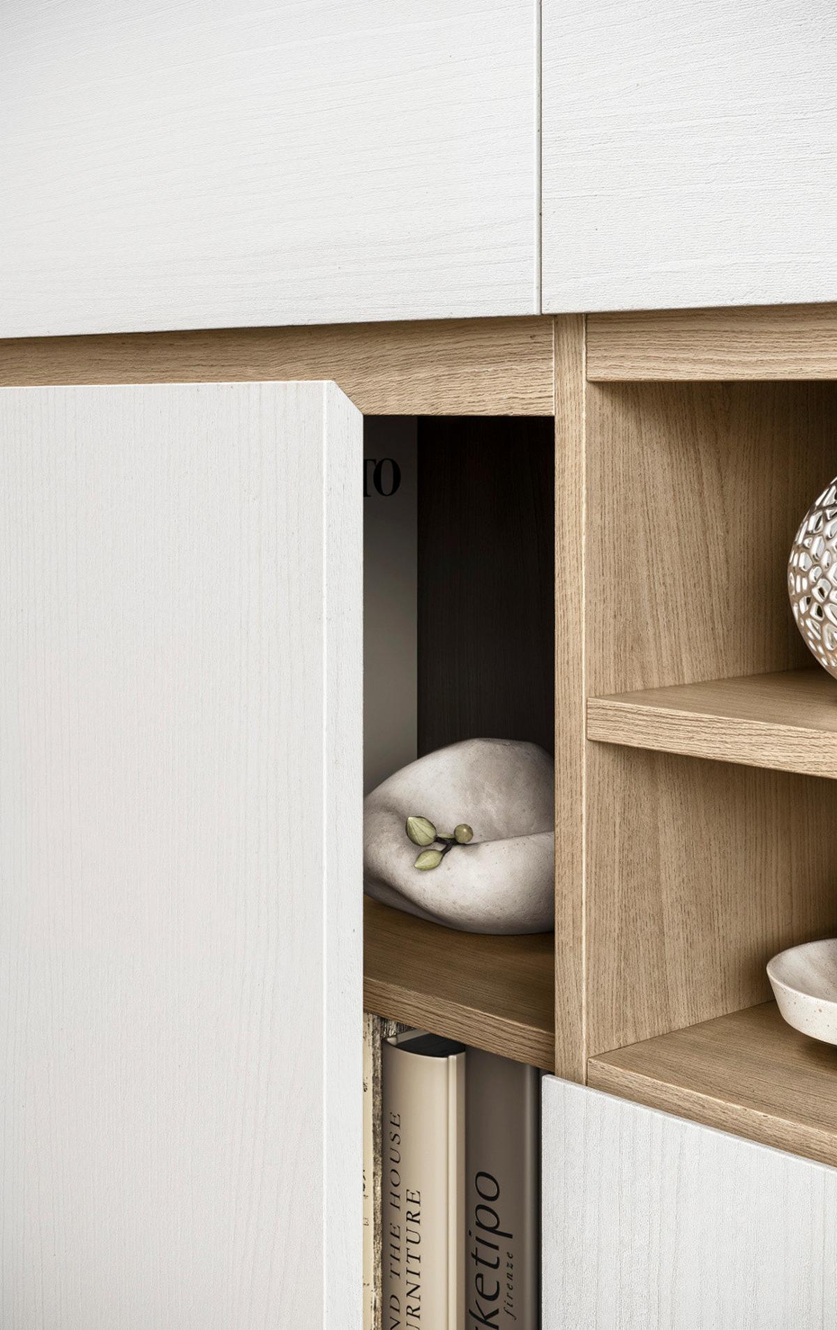 SIDEBOARD weiß und Eiche, Kommode skandinavisch 193 x 85 cm mit Soft-Close-Funktion - Eichefarben/Weiß, Holzwerkstoff/Metall (193/85/39cm) - Furn.Design
