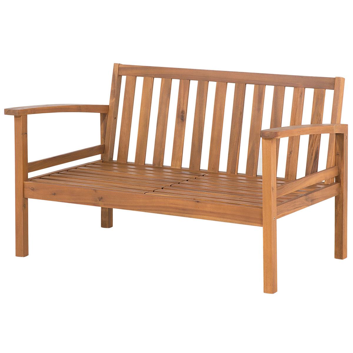 LOUNGE-SET 4-sitzer Akazienholz hellbraun Manila - Taupe/Hellbraun, Holz - Beliani
