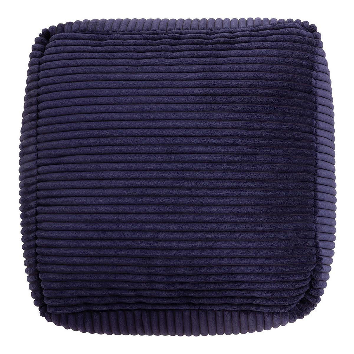 SITZPOUF Amara - Dunkelblau, Textil (40/24/40cm) - icon