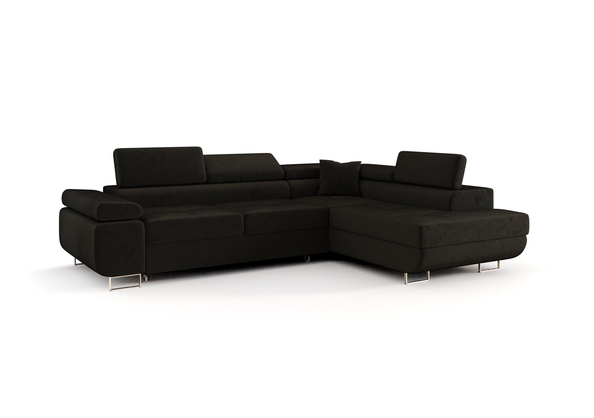 ECKSOFA Monaro Mit Schlaffunktion - Anthrazit, Holzwerkstoff/Textil (275/202cm) - Fun Möbel