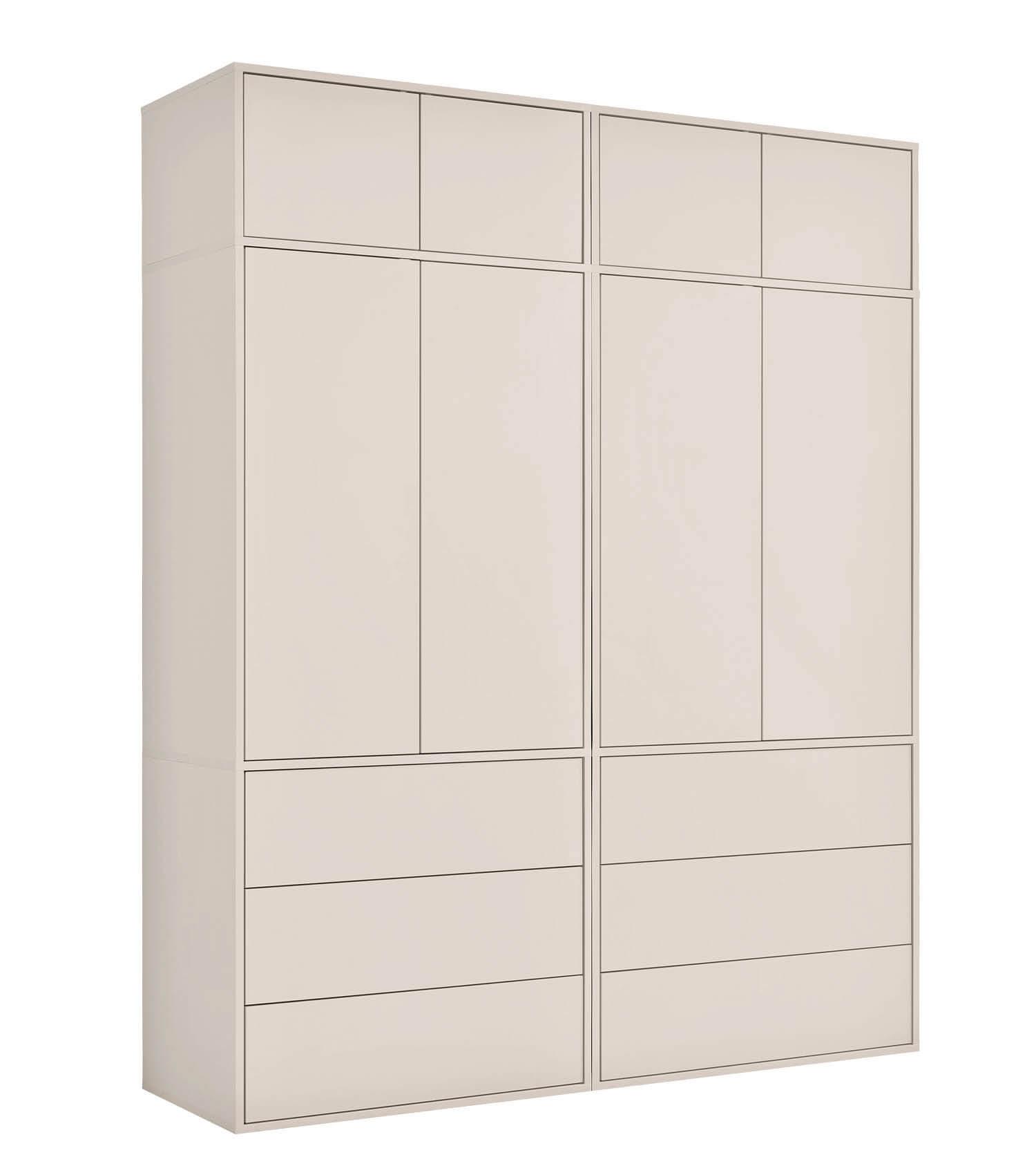 KLEIDERSCHRANK Robe - Beige, Holzwerkstoff (180/234/58cm) - Mokebo