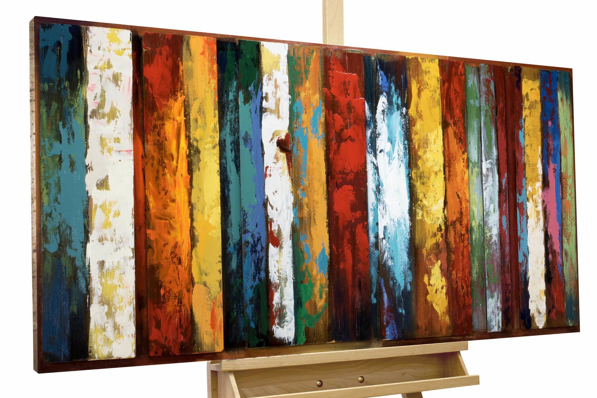 METALLBILD Bunt 120/60 cm - Multicolor, Metall (6/60cm) - KUNSTLOFT