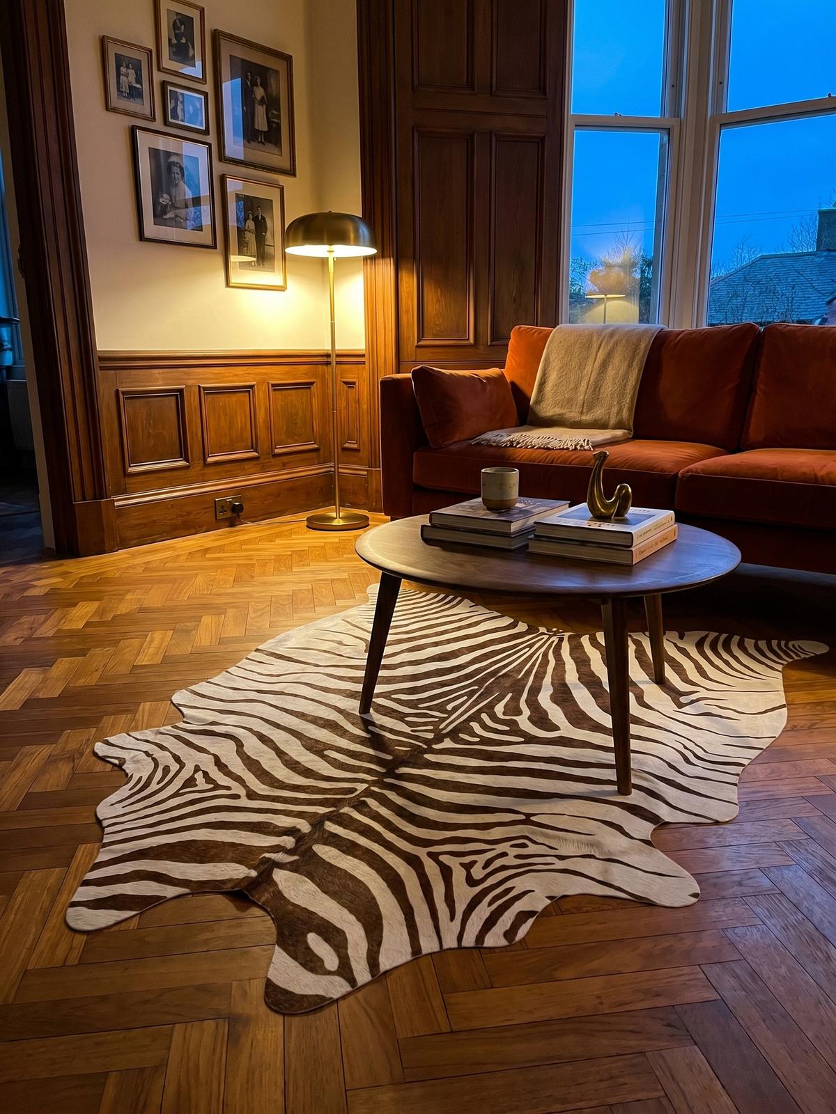 TEPPICH Flachgewebe GASTEIN in Braun, in Tigerfell-Optik, 100 x 135 cm - Braun, Textil (100/135cm) - KADIMA DESIGN