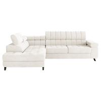 ECKSOFA Nord, Seite: Links - Schwarz/Naturfarben, Holz/Textil (264/203cm) - MIRJAN24