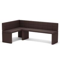 ECKBANK links MELVIN Kunstleder, 142/196 cm Braun - Braun, Holz/Kunststoff (142/196cm) - Idohome