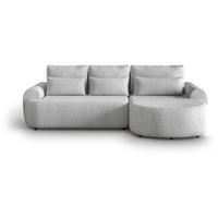 ECKSCHLAFSOFA Olivio L Grau - Hellgrau/Schwarz, Kunststoff/Textil (266/170cm) - Beautysofa