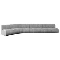 ECKSOFA modulares Sofa Montra-L3 - 472x174x70 cm Grau - Hellgrau, Holzwerkstoff/Textil (472/174cm) - ALTDECOR