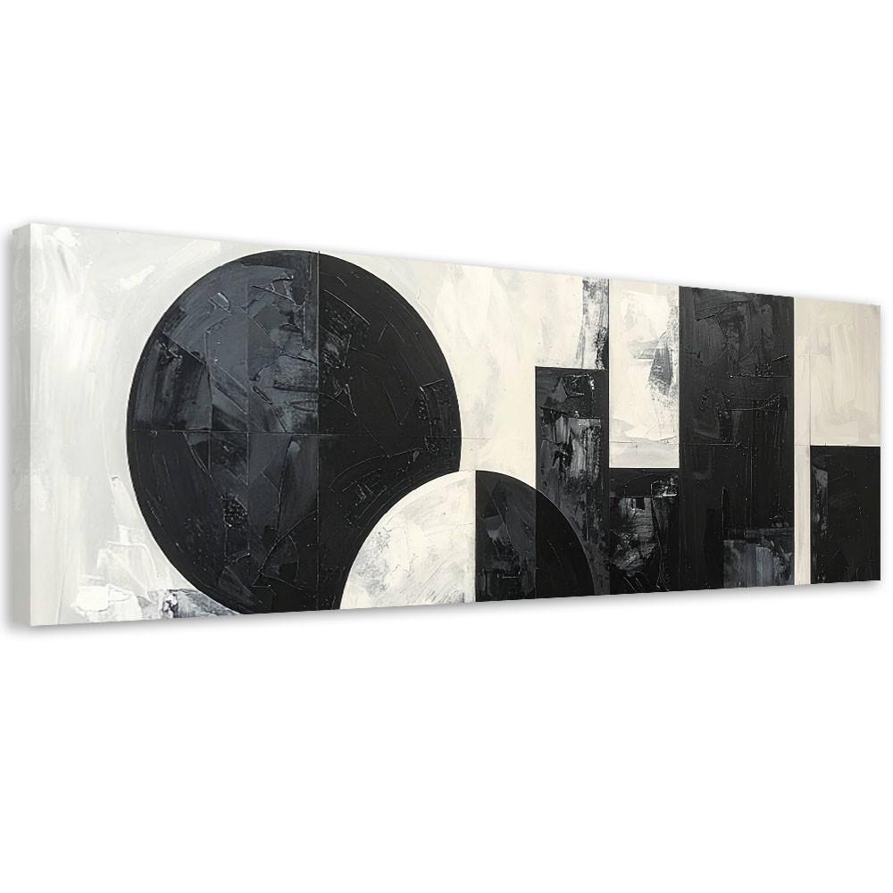 LEINWANDBILD 3D und geometrisch 120x40cm - Schwarz, Textil (120/40cm) - Feeby