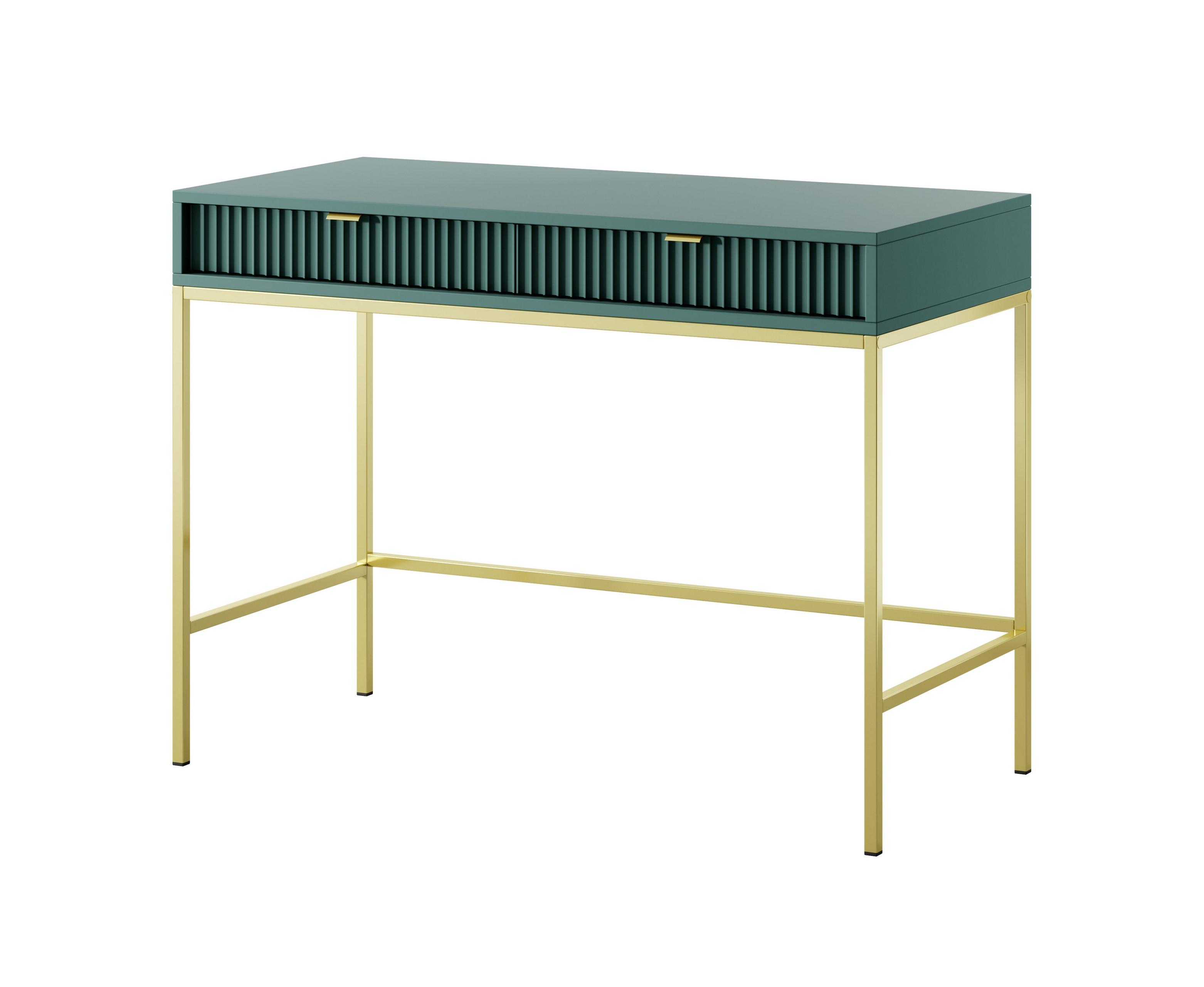 KONSOLENTISCH STELLARE 104/78/50 cm mit Schubladen, Hellgrün - Hellgrün, Holzwerkstoff (50/104/78cm) - MASSENO